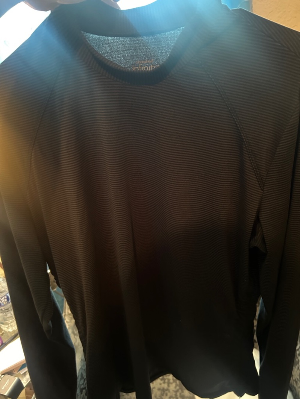 Cherokee Black Long Sleeve Ribbed Top